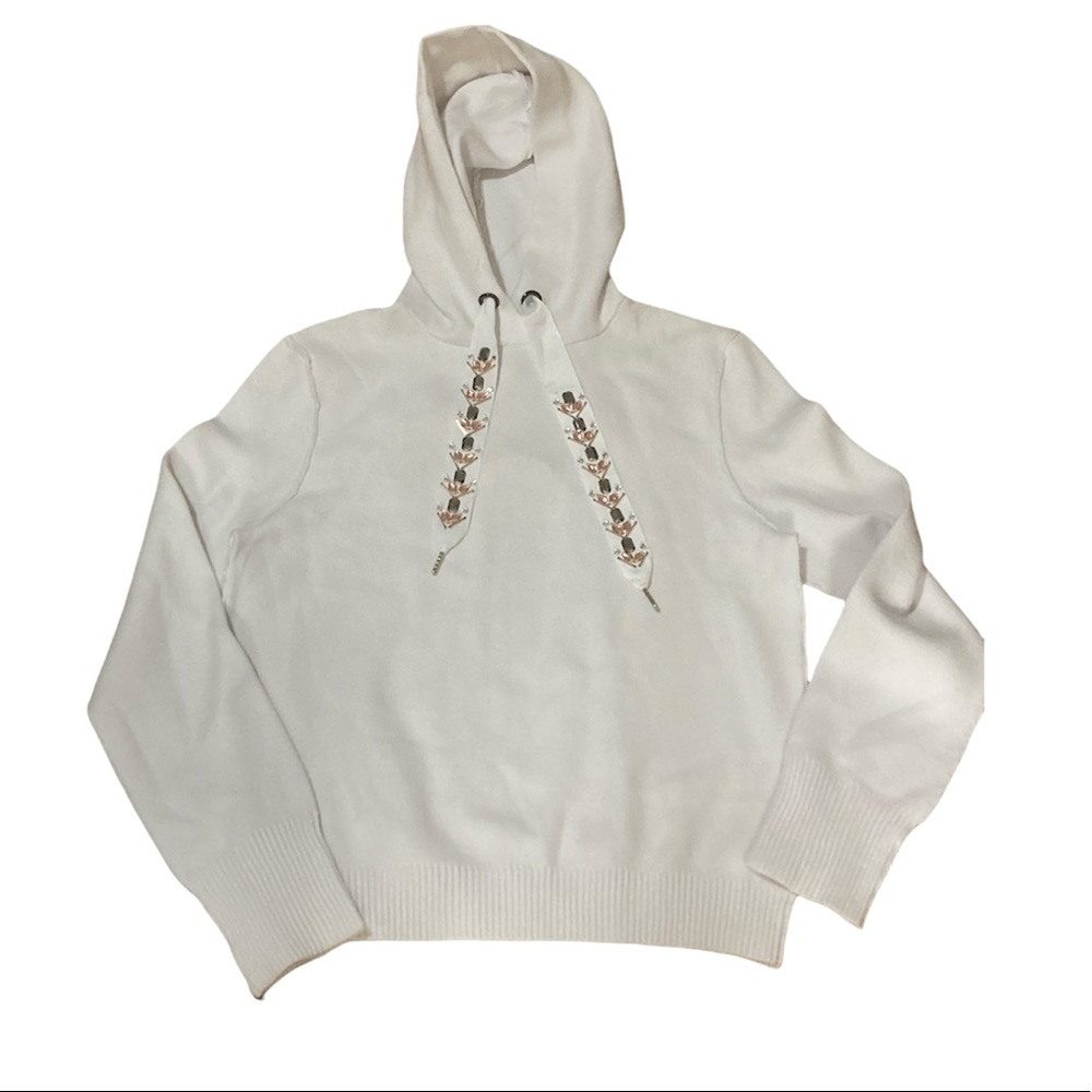 NWT For the Republic Jeweled Hoodie Sweater Sz. M